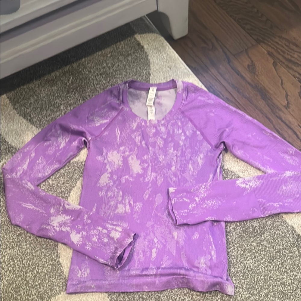 Lululemon swifty Purple Long Sleeve Top size 2